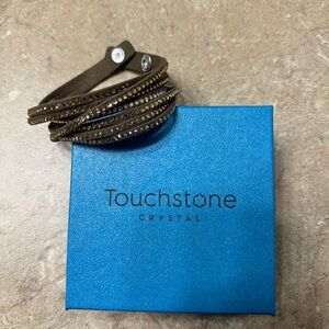 Brown Crystal Wrap Bracelet Touchstone by Swarovski
